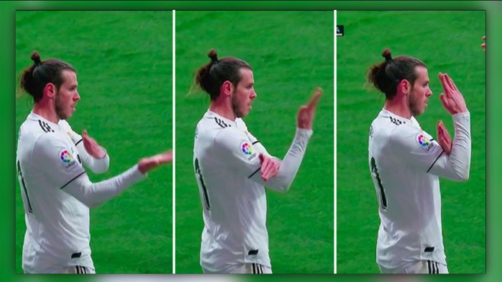 Bale, denunciado por LaLiga por el corte de mangas en el derbi