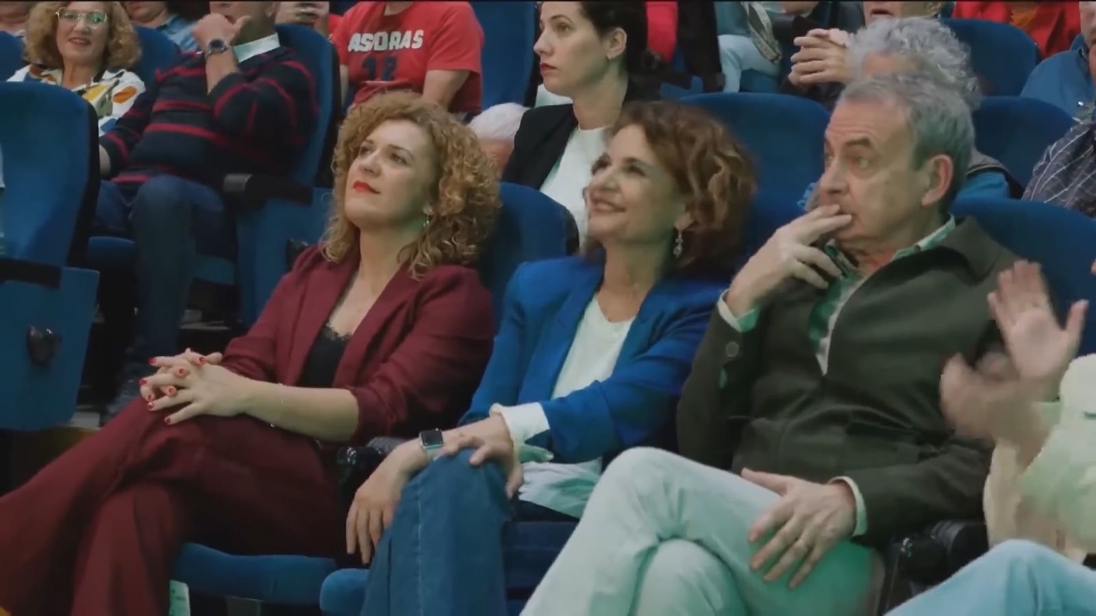 La exministra María Jesús Montero junto al expresidente del Gobierno José Luis Rodríguez Zapatero