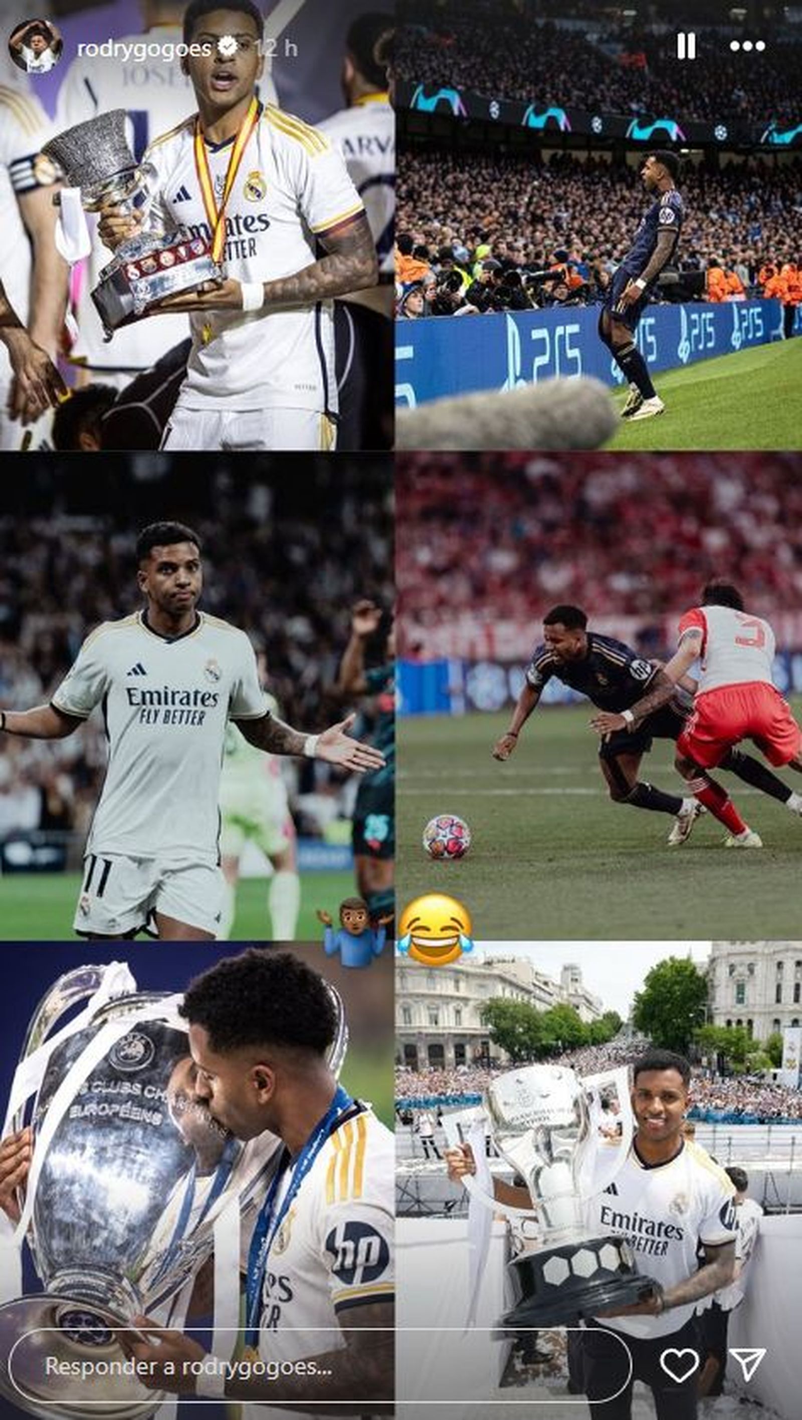 Rodrygo en Instagram