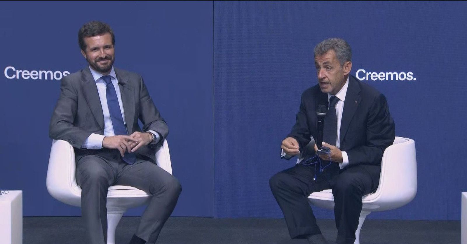 Sarkozy destaca ante Casado la importancia de la unidad de España y de la Corona