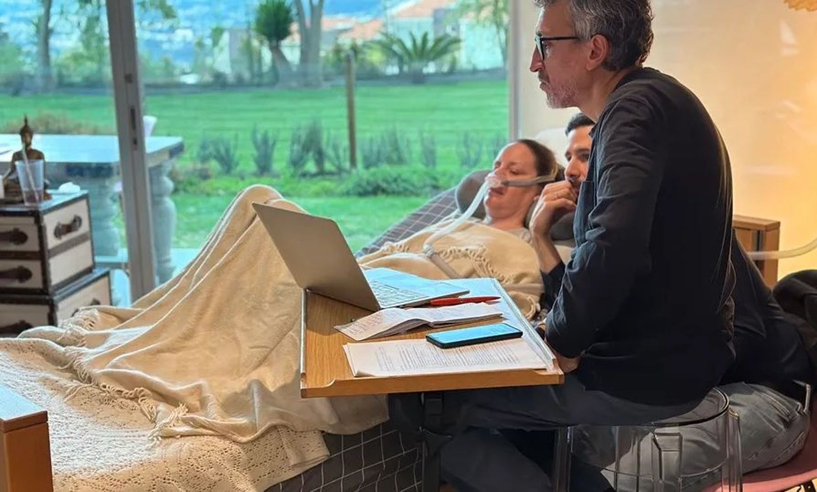 Paola Roldán junto a su familia