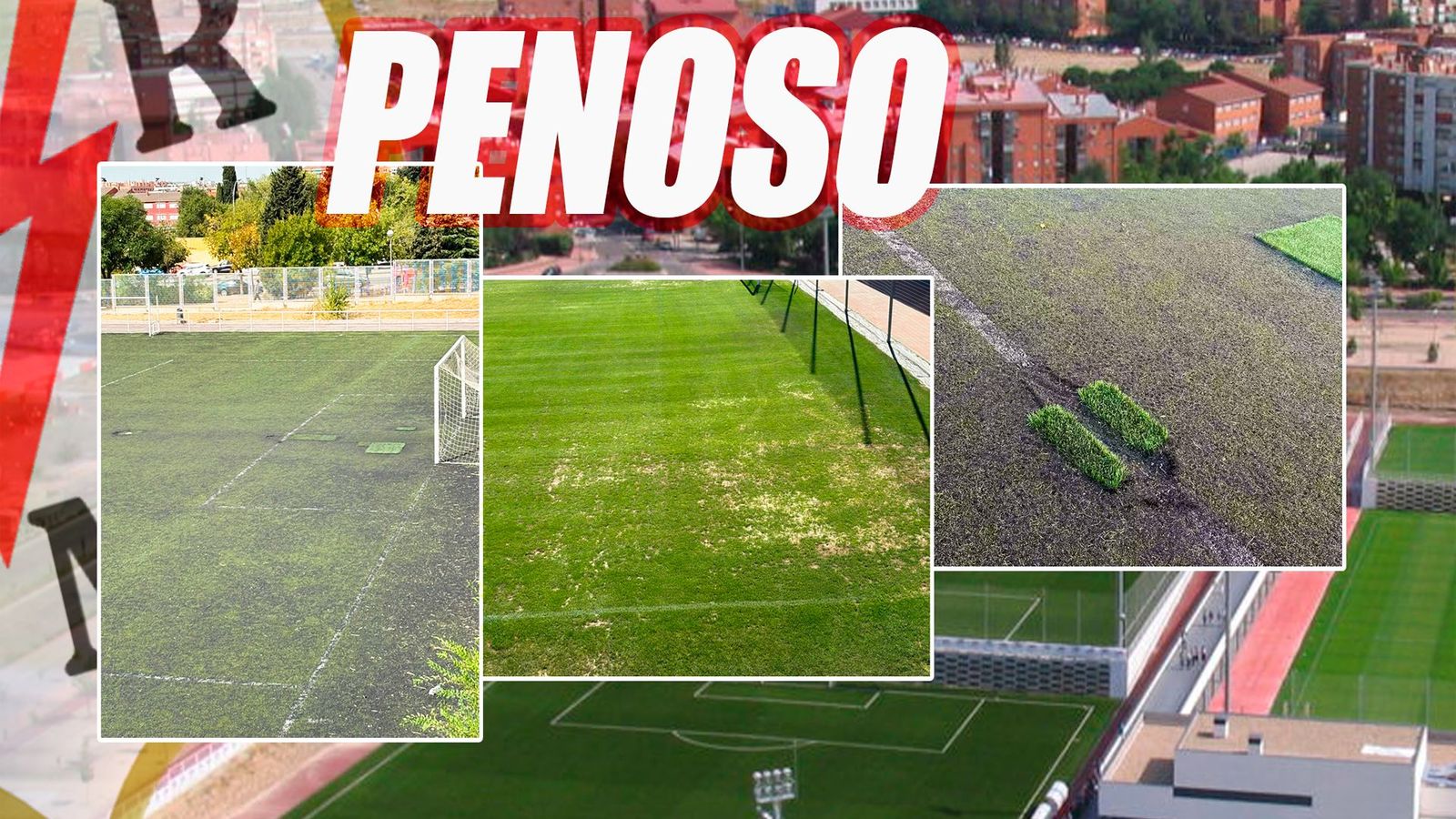 El estado penoso de los campos de la Ciudad Deportiva del Rayo Vallecano