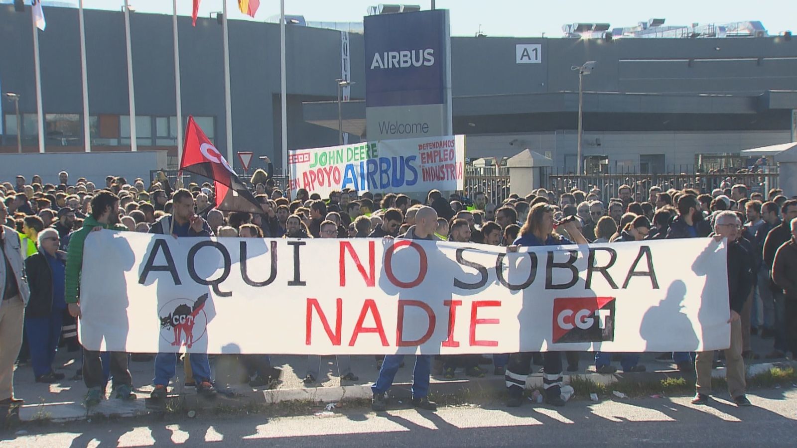 Protesta en Airbus