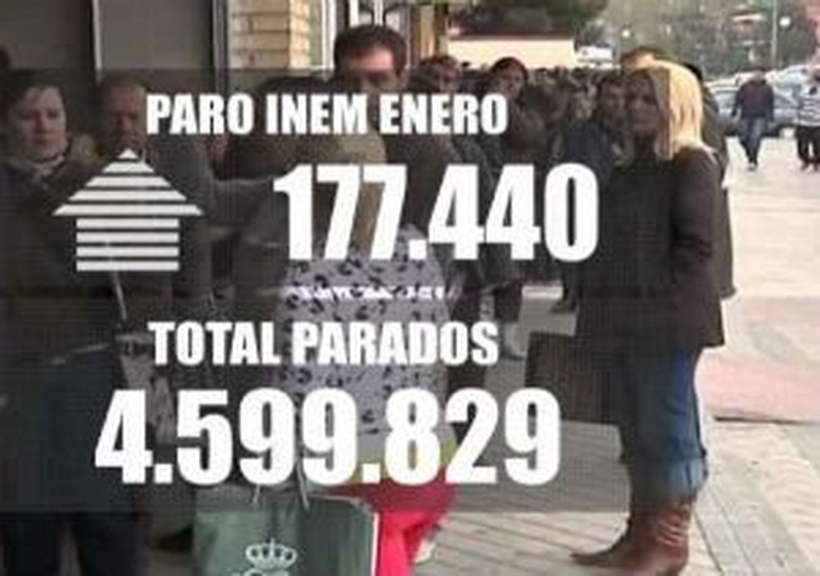 Nuevo record: El paro subió en enero en 177.470 personas,  hasta casi 4,6 millones