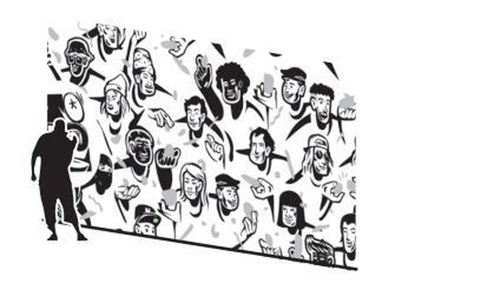 Mural participativo para conmemorar la recuperación de la Democracia