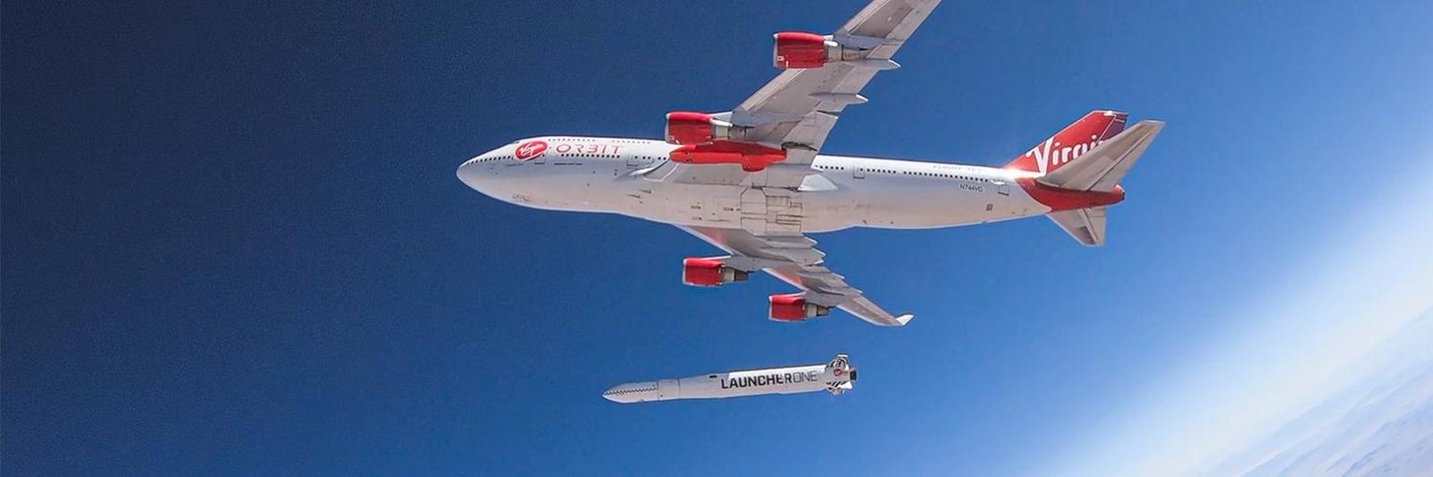 El cohete lanzado desde un B-747
