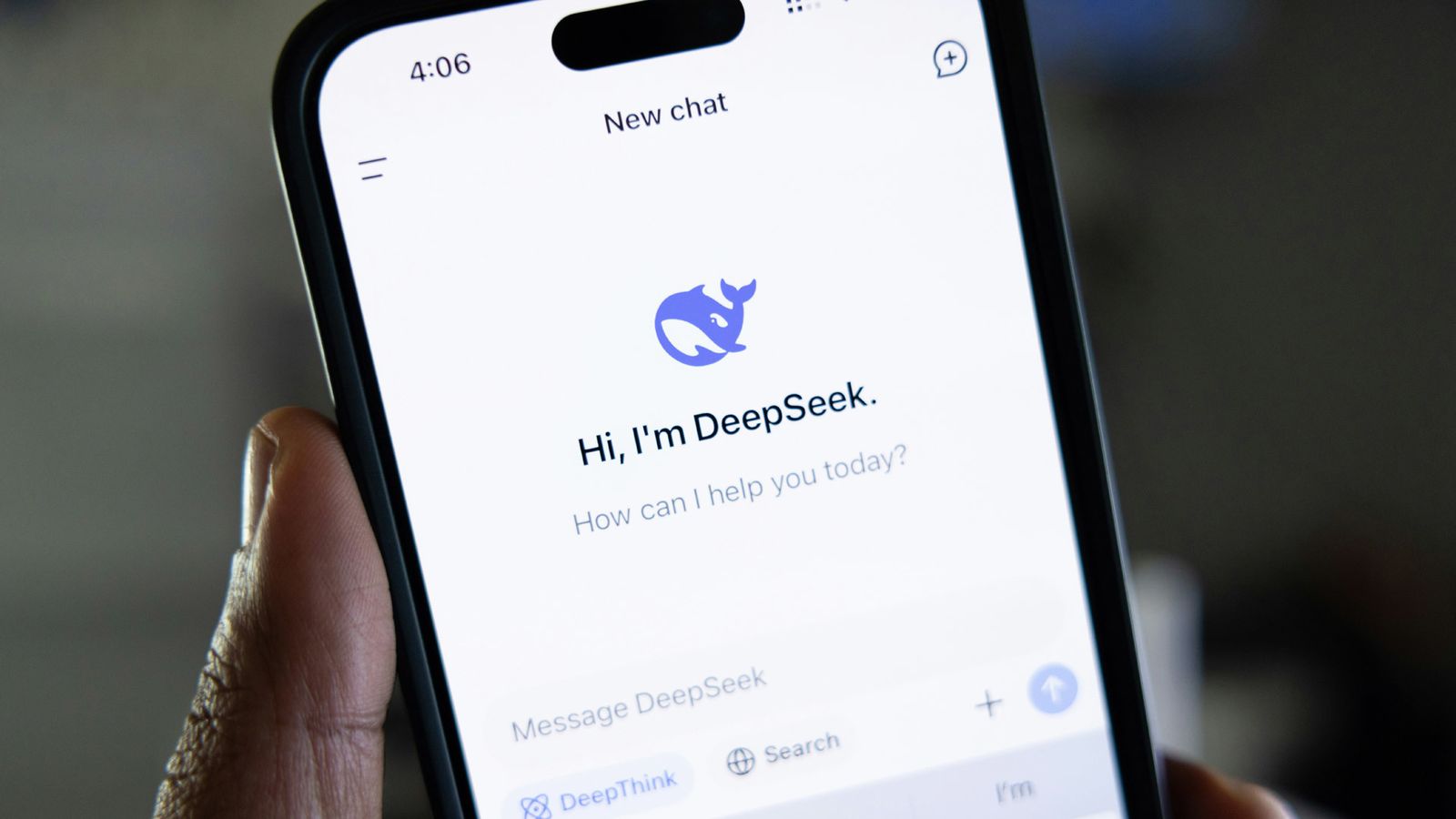 Aplicación de DeepSeek en un móvil