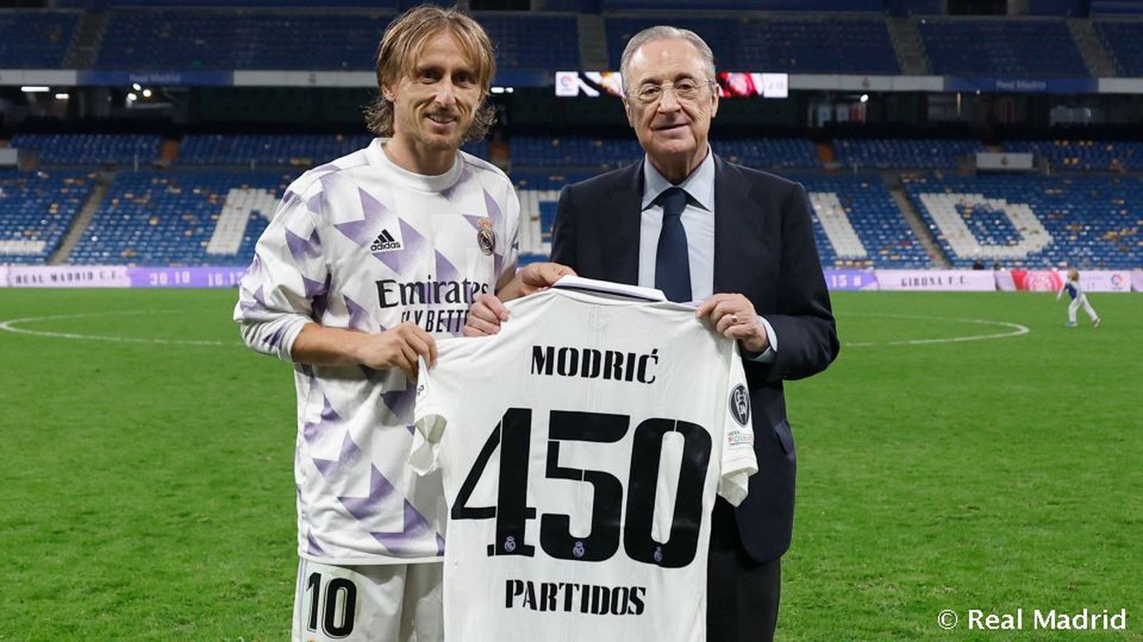 Modric y Florentino Pérez