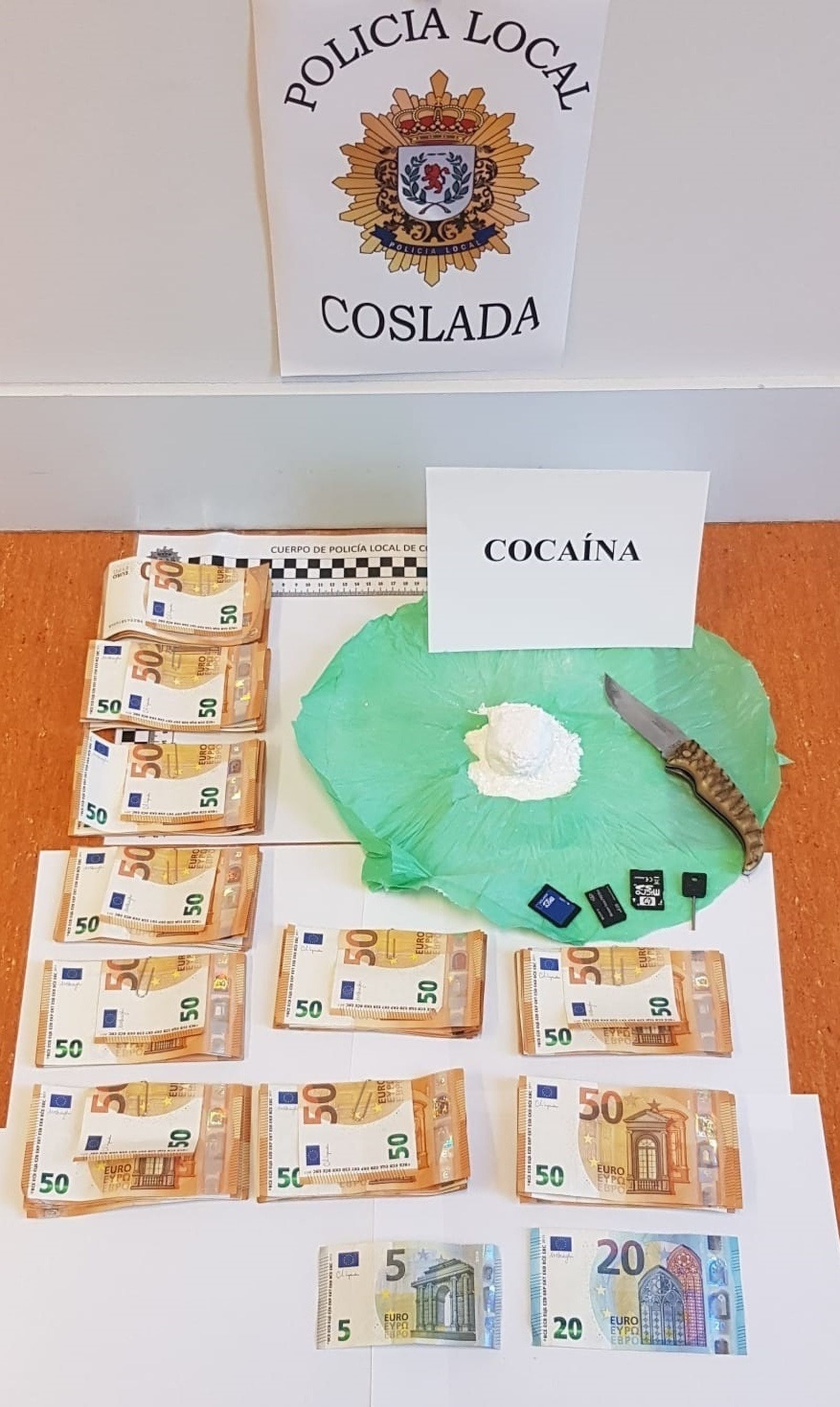 Foto de la cantidad incautada por la Policía