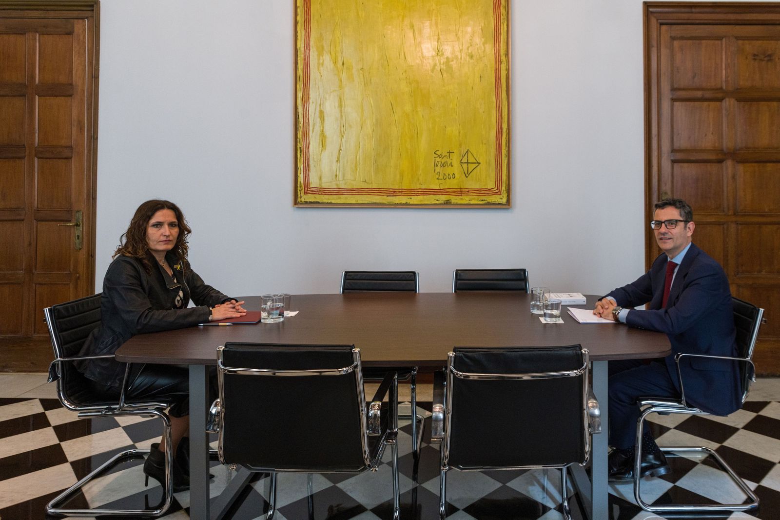 Caso Pegasus: Bolaños dice que la reunión con la Generalitat "no fue un fracaso" y que "no es el momento para dimisiones"
