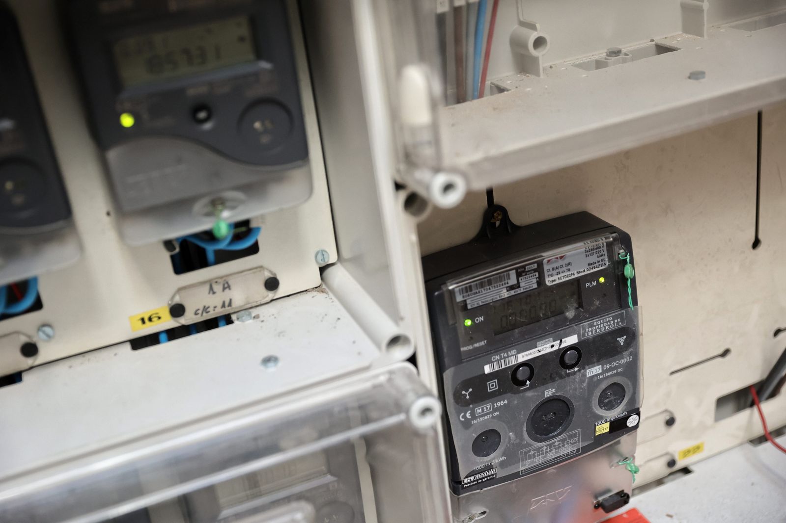 Contadores eléctricos de un edificio
