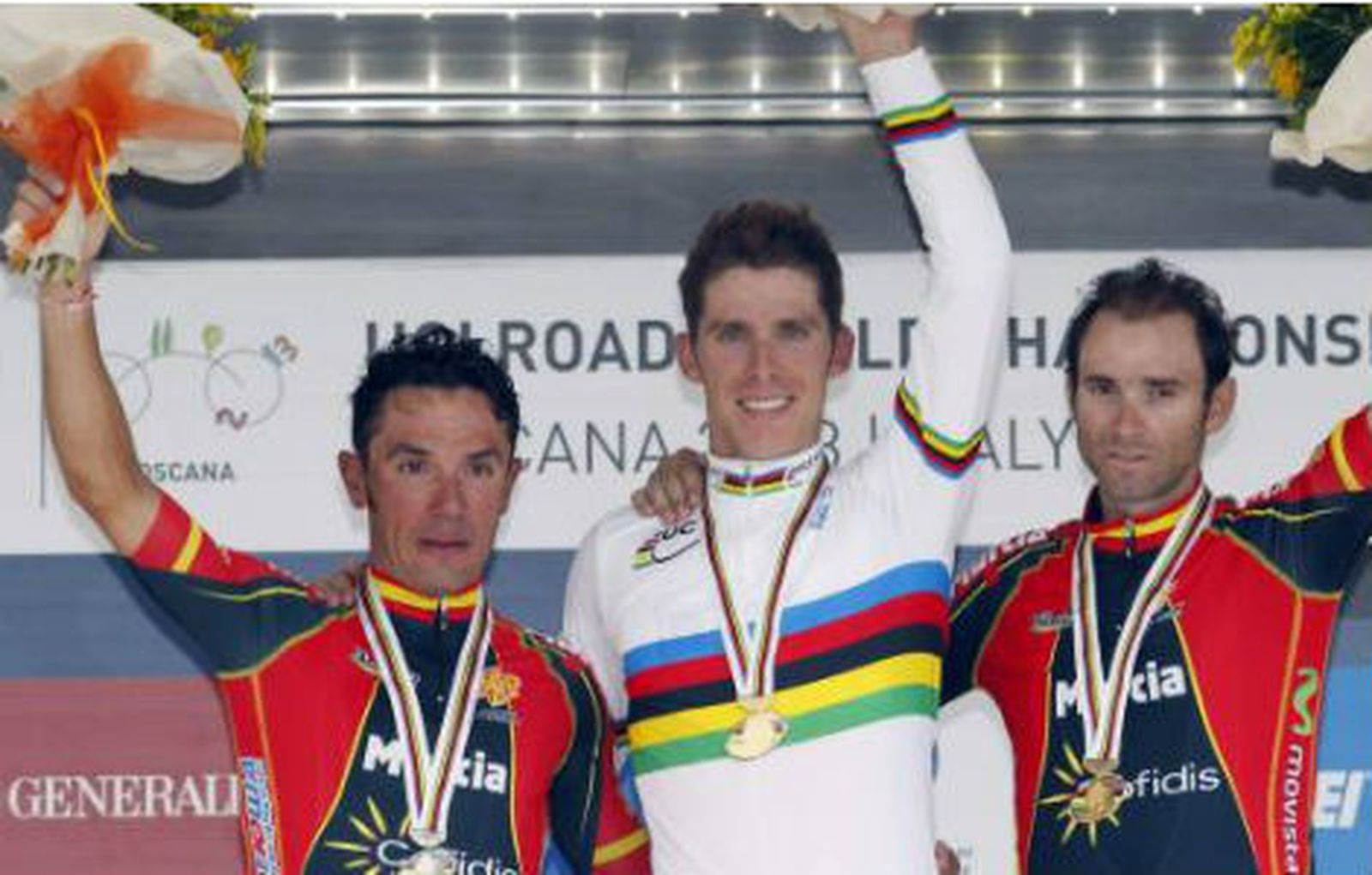 Podio mundial del ciclismo 2013