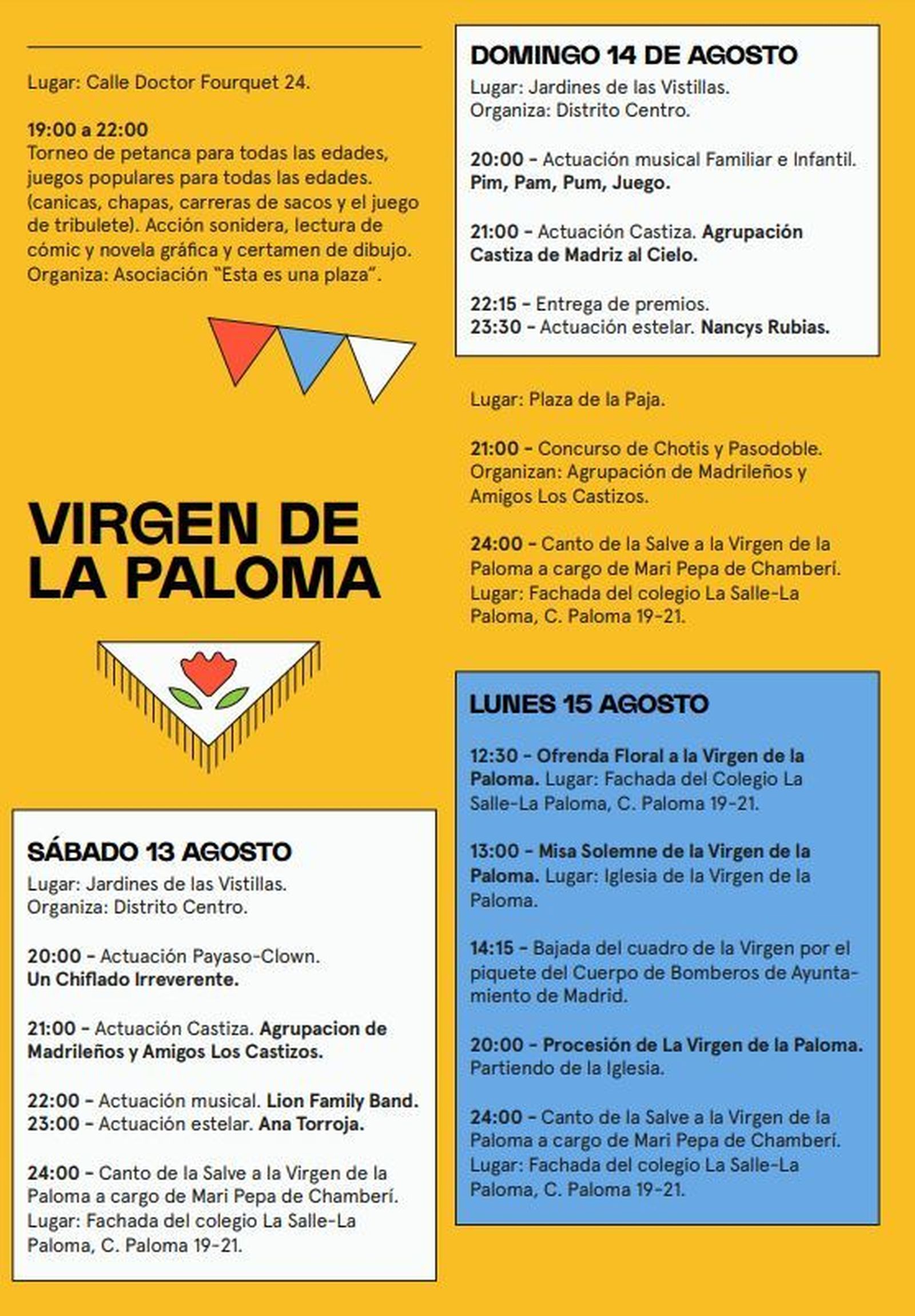 Cartel fiesta Virgen de la Paloma