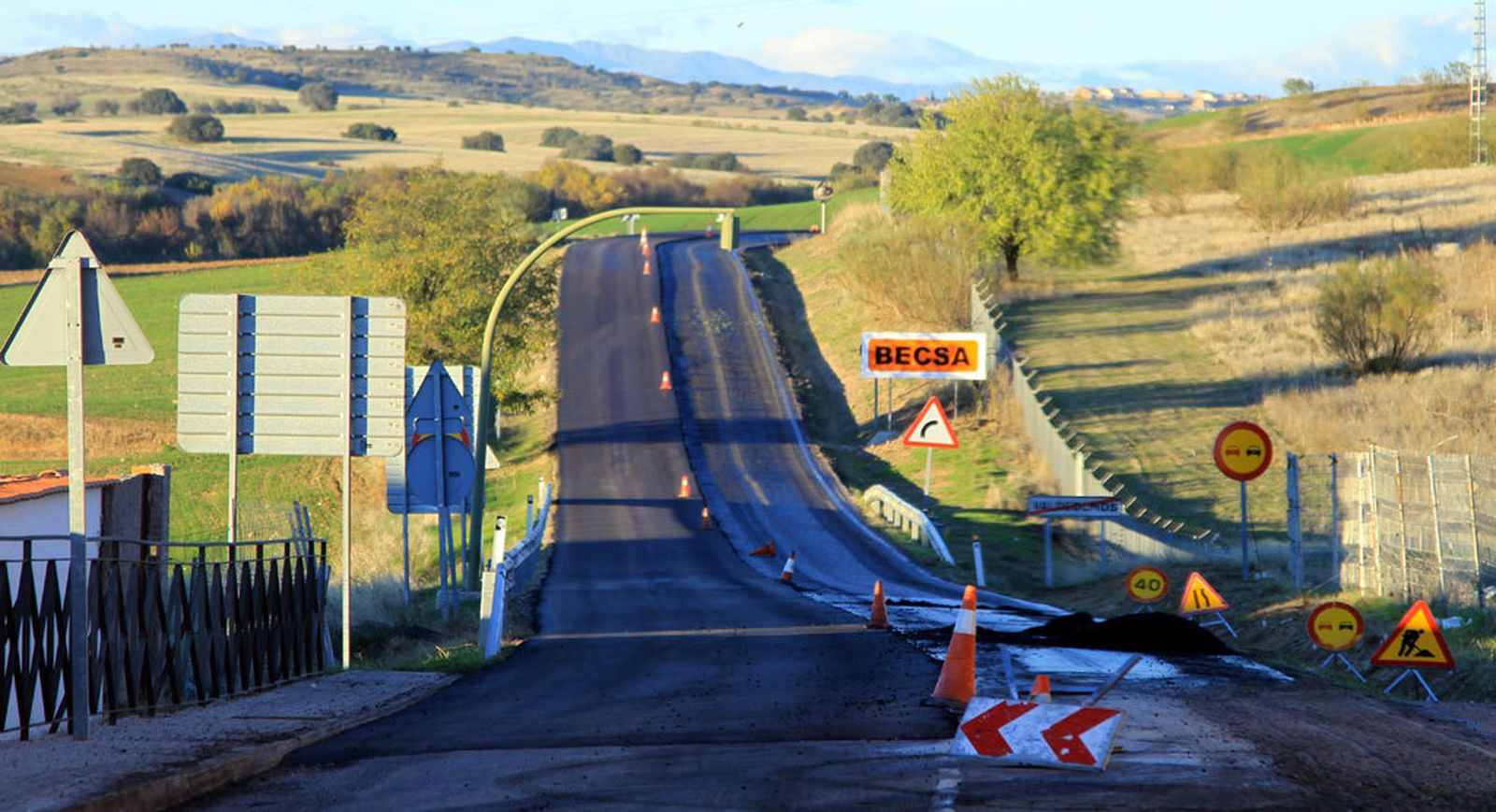 Carretera M-123 entre Algete y Valdeolmos