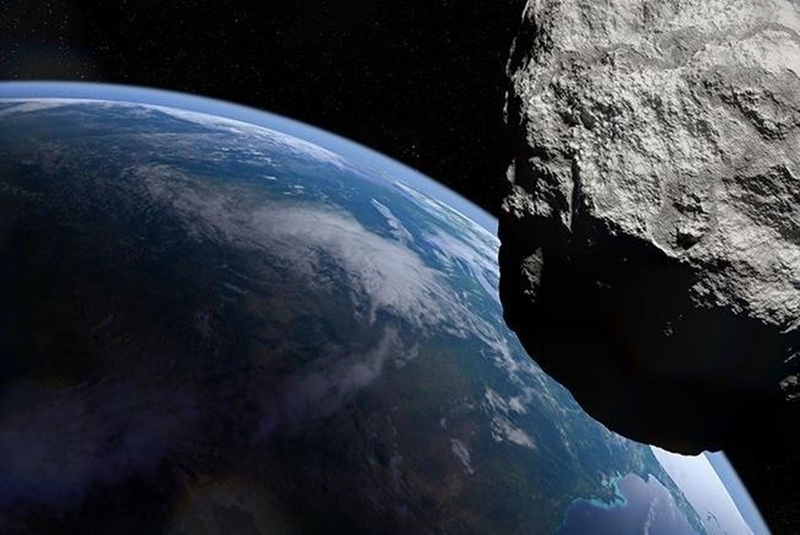 Recreación  de un asteroide cercano a la Tierra