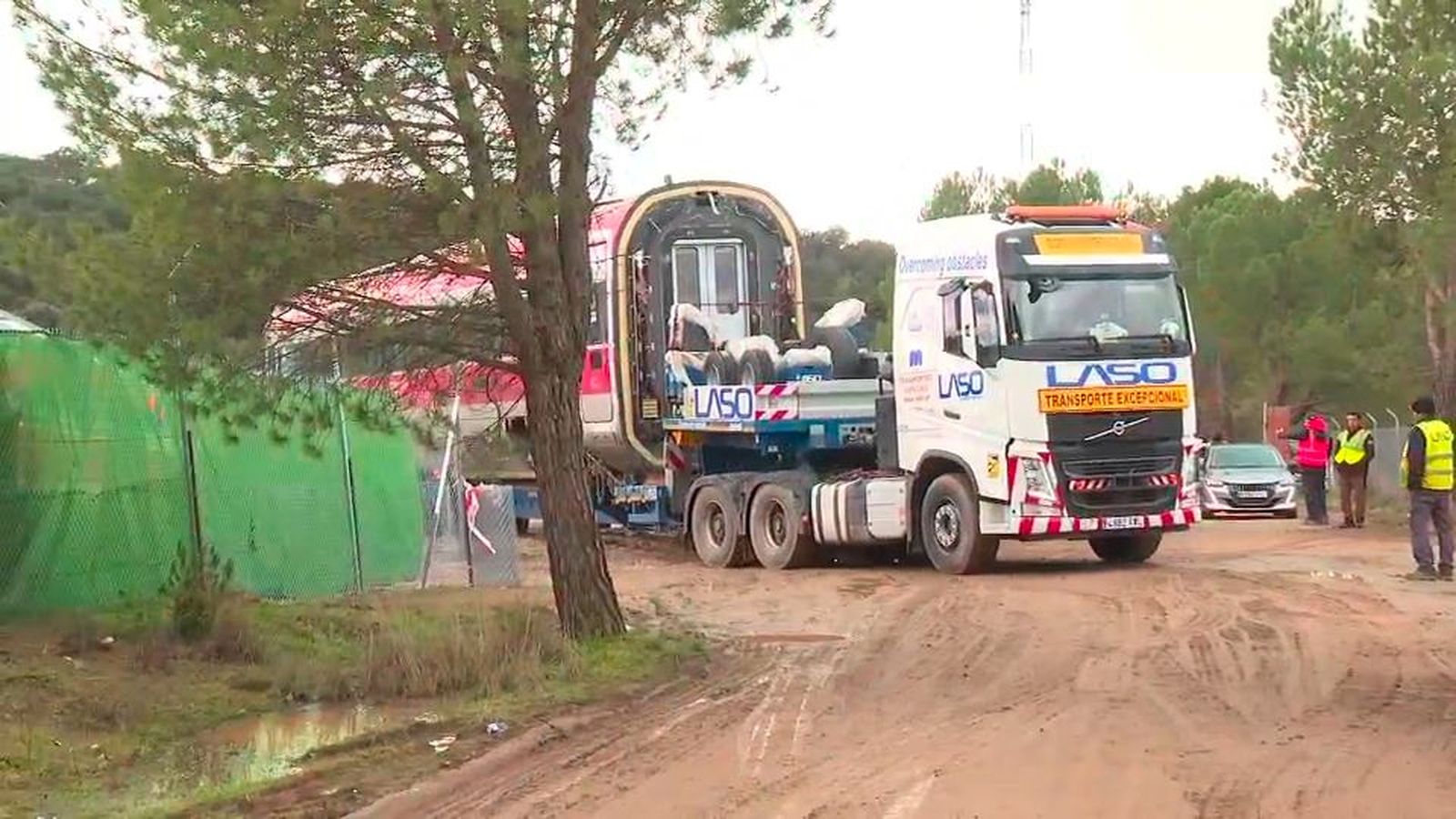 Los trabajos en la zona cero de Adamuz continúan con los restos de los trenes siniestrados