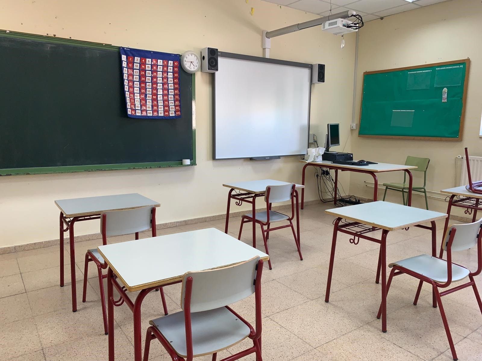 Aula vacía en un colegio
