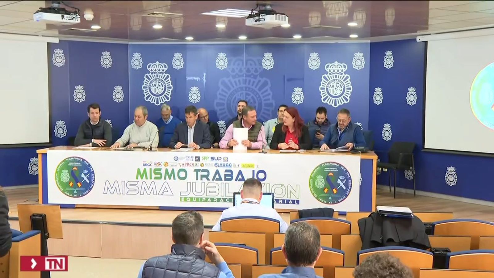 Manifestación de policías y guardias civiles