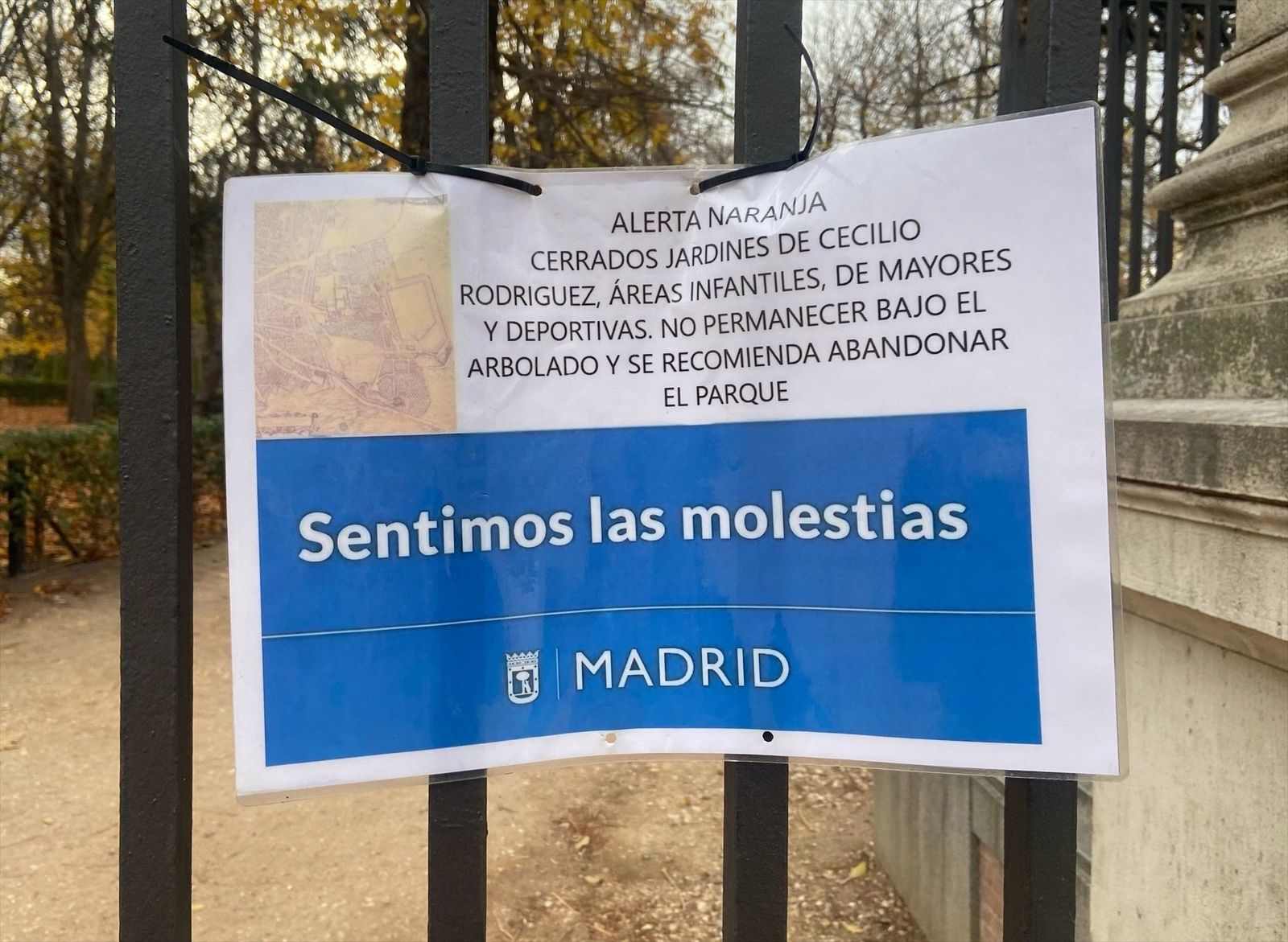 Cibeles flexibiliza los criterios para cerrar El Retiro por meteorología adversa
