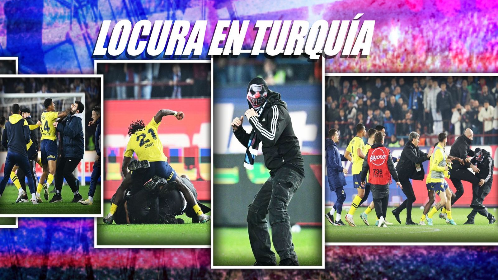 Detenidos 12 aficionados del Trabzonspor turcos por asaltar el campo y agredir a jugadores