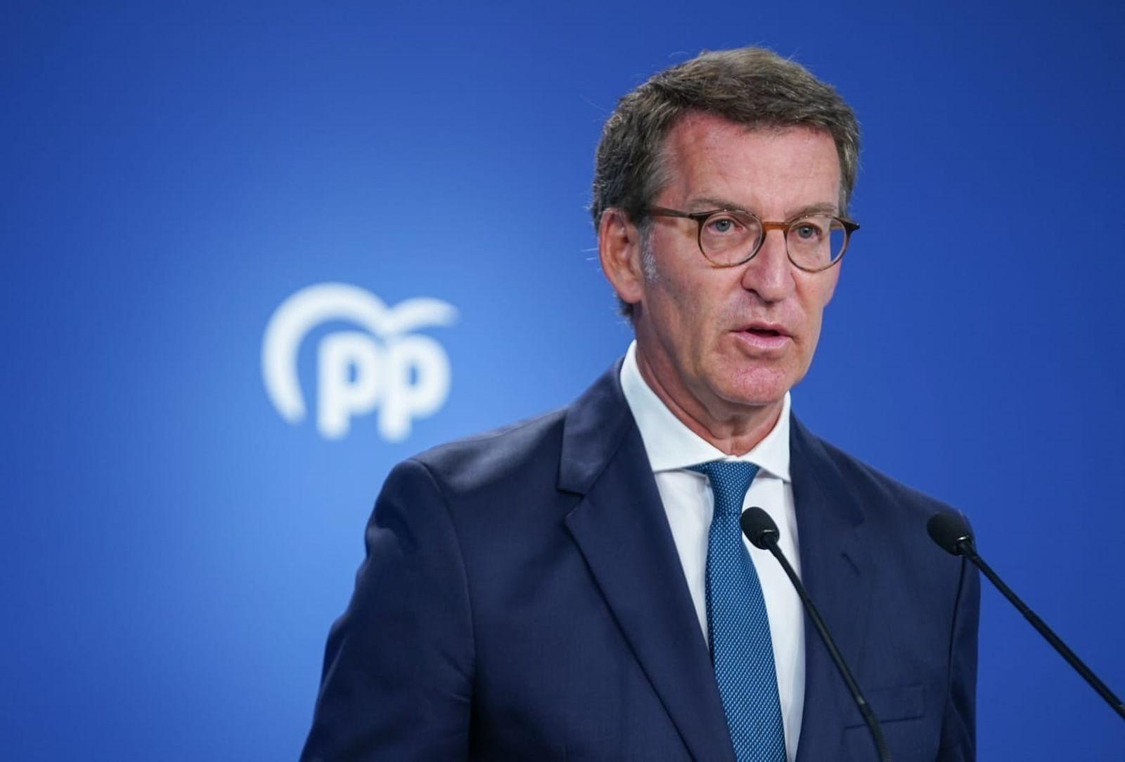 El presidente del PP, Alberto Núñez Feijóo