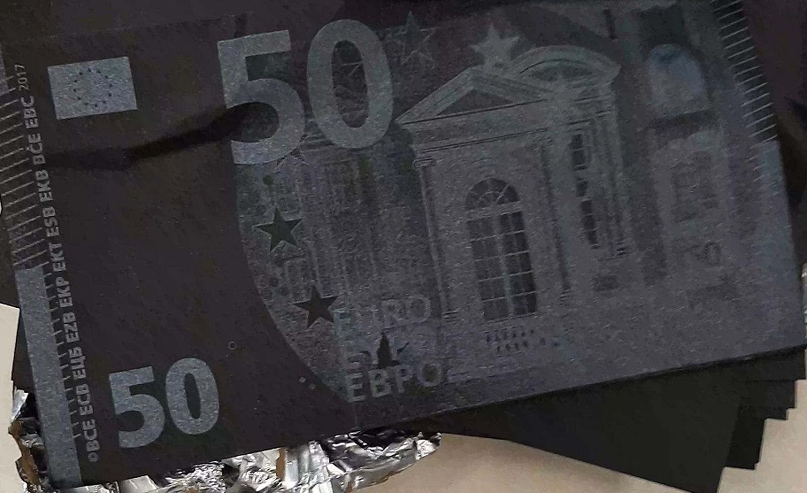 Billetes utilizados en el timo