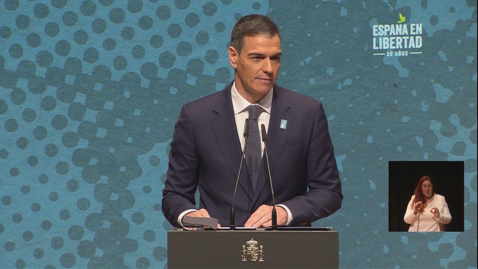 Sánchez inaugura los actos por los 50 años de la muerte de Franco sin la presencia del PP ni del Rey