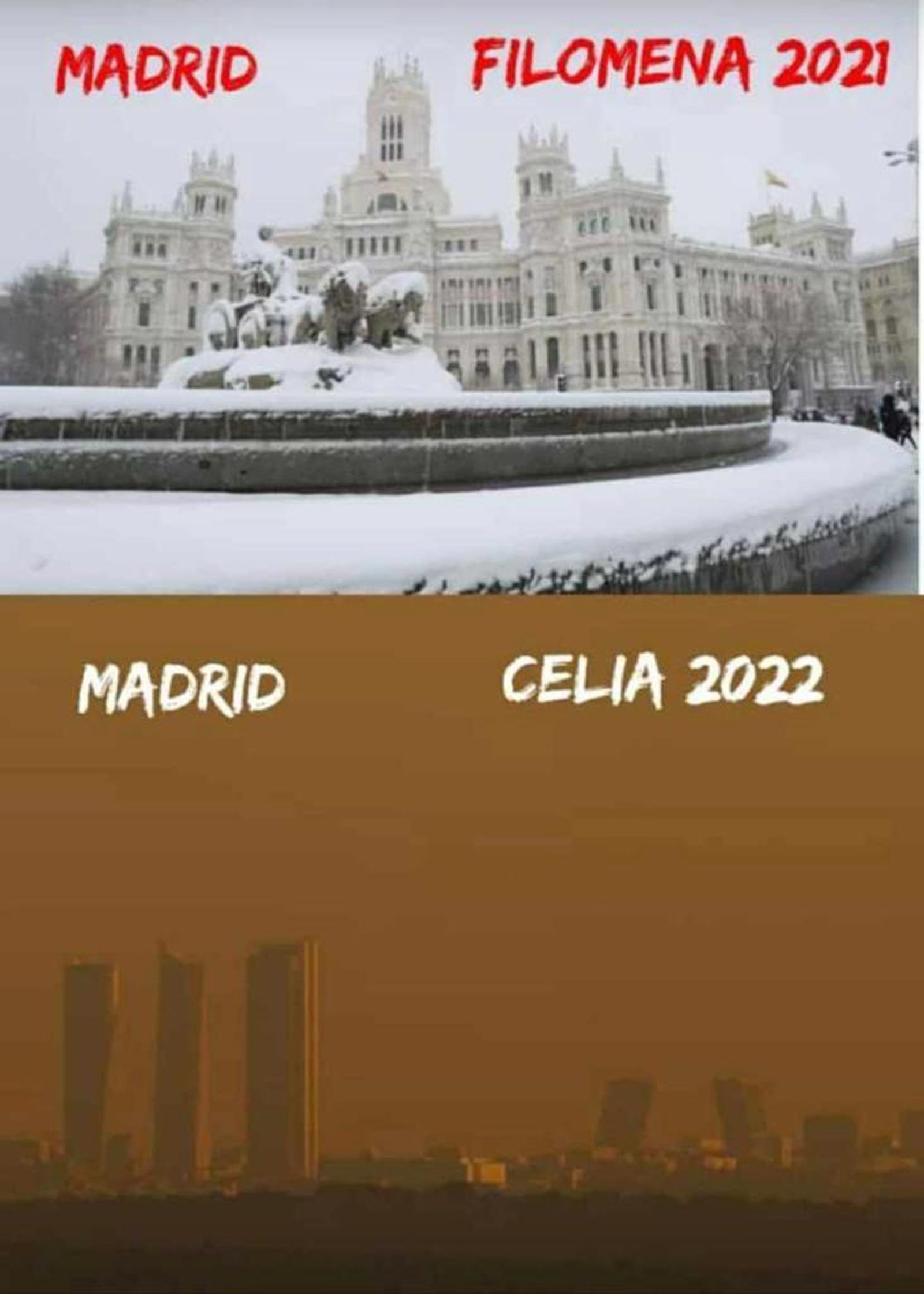 Meme sobra la calima en Madrid