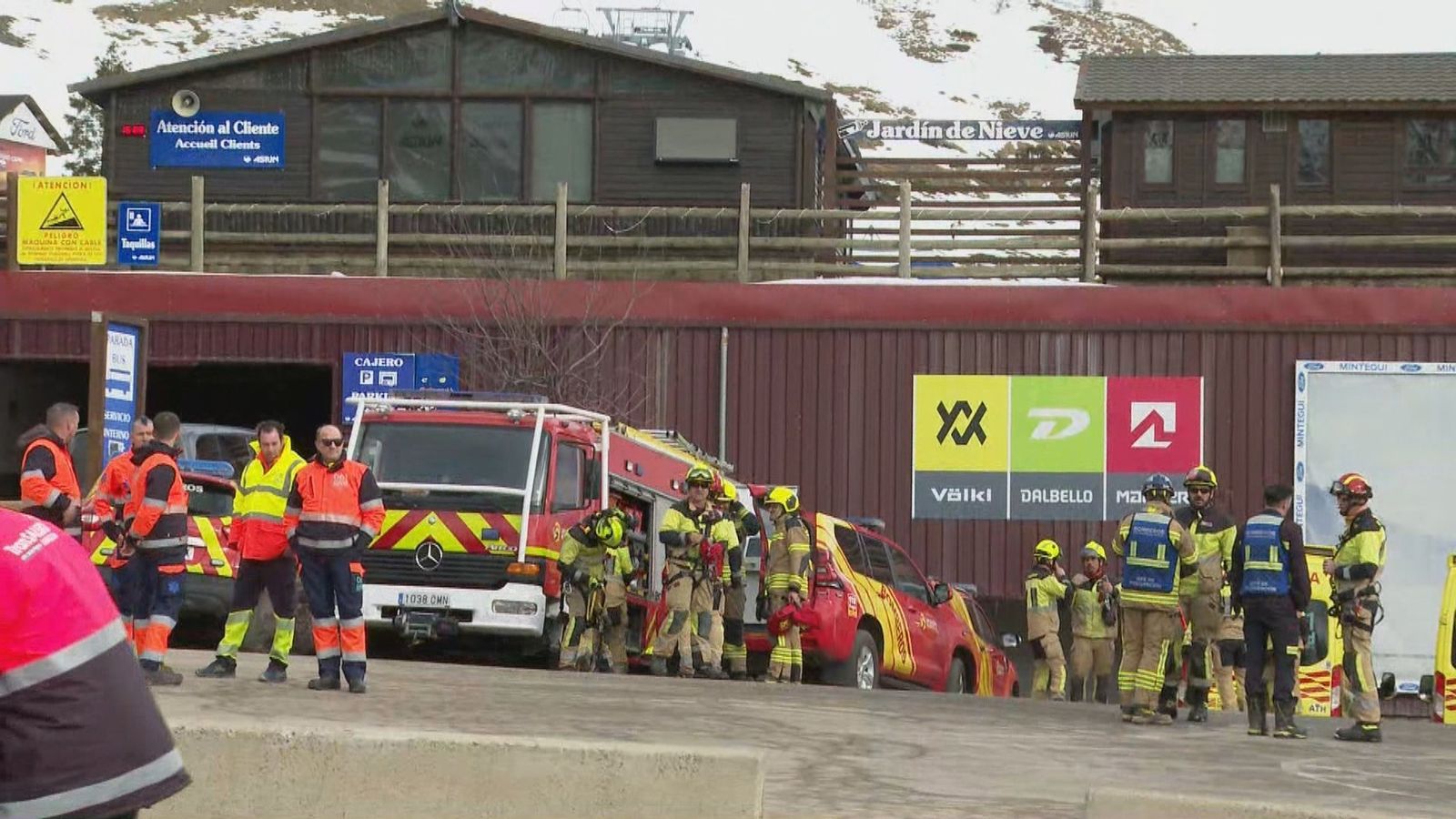 Accidente de telesilla en la estación de Astún