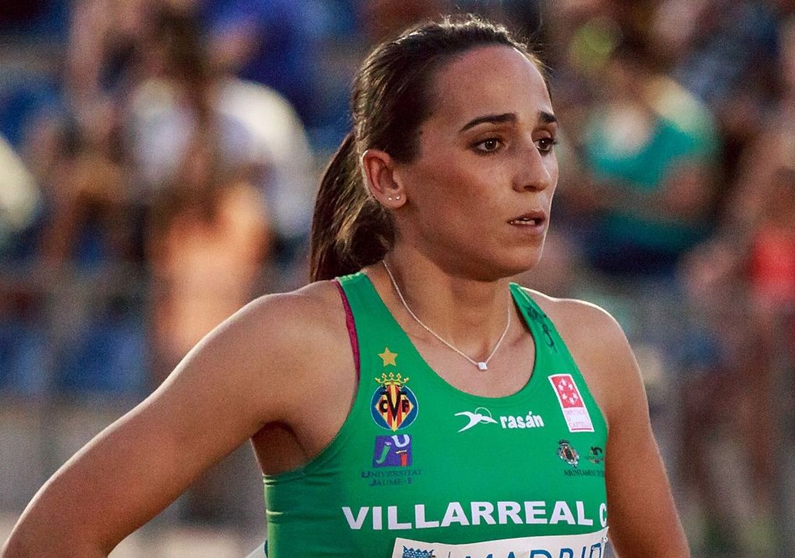 La saltadora madrileña Patricia Sarrapio en el World Challenge Meeting Madrid 2017de Moratalaz