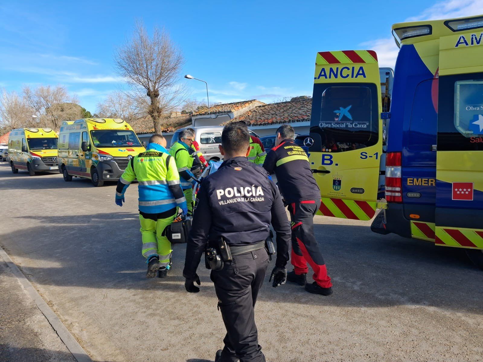 La 'cadena de supervivencia' salva a un hombre en Villanueva de la Cañada