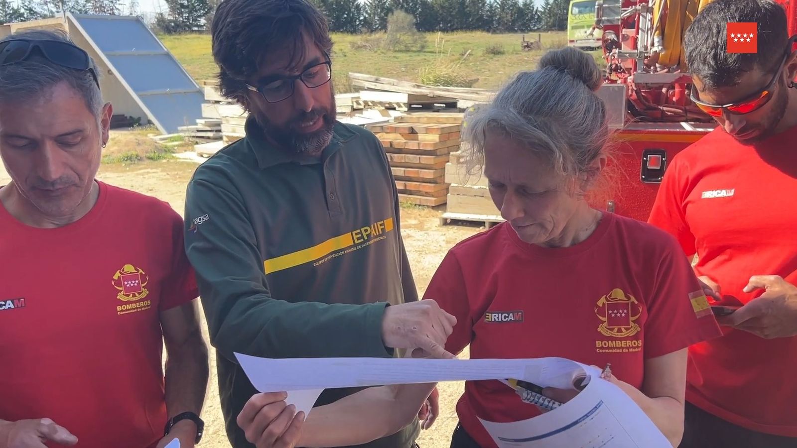 Salida del ERICAM al incendio de Castellón