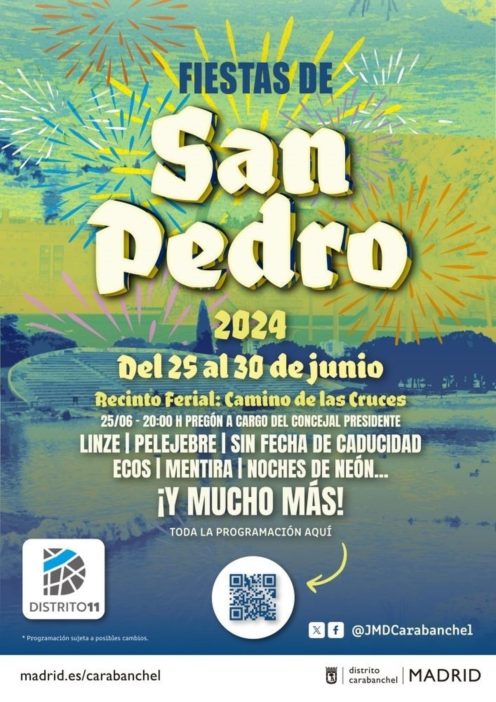 Cartel de las fiestas de San Pedro en Carabanchel