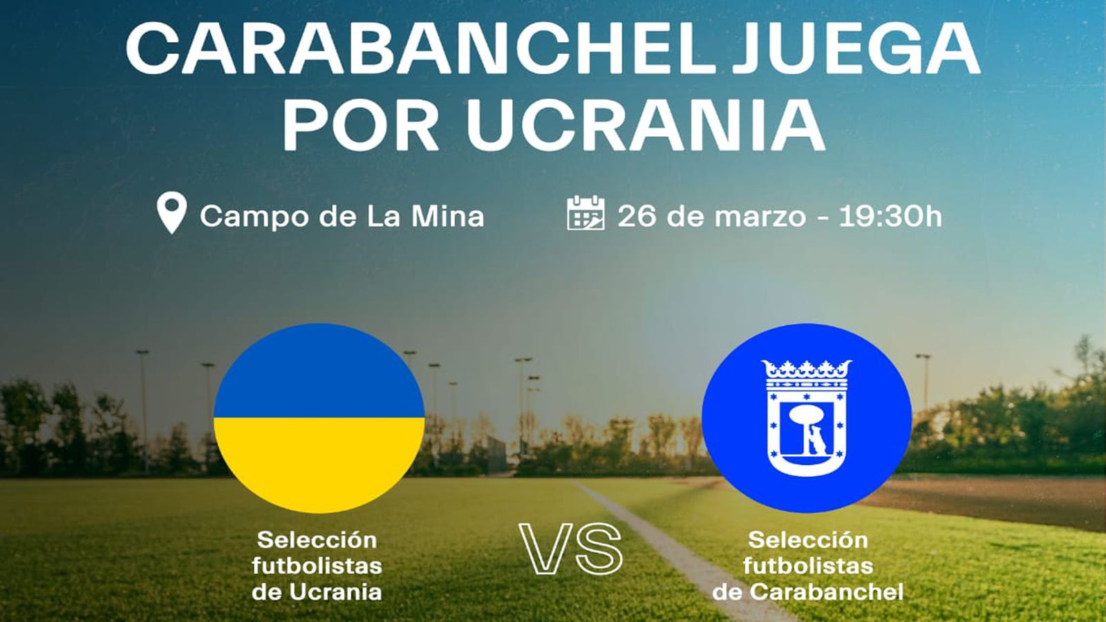 Cartel del partido benéfico