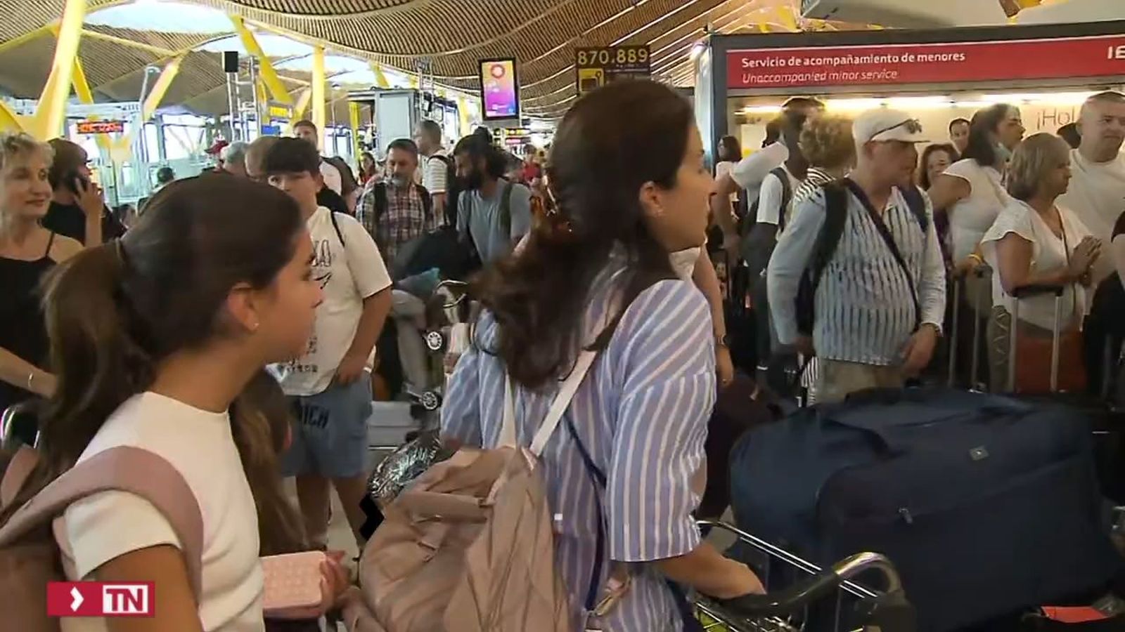 Una caída de Microsoft provoca el caos en Barajas