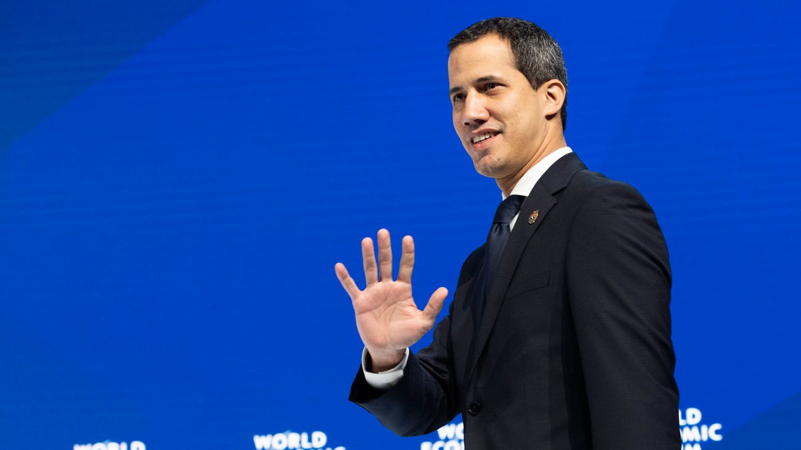 El presidente de la Asamblea Nacional de Venezuela, Juan Guaidó, en el Foro Económico Mundial de Davo