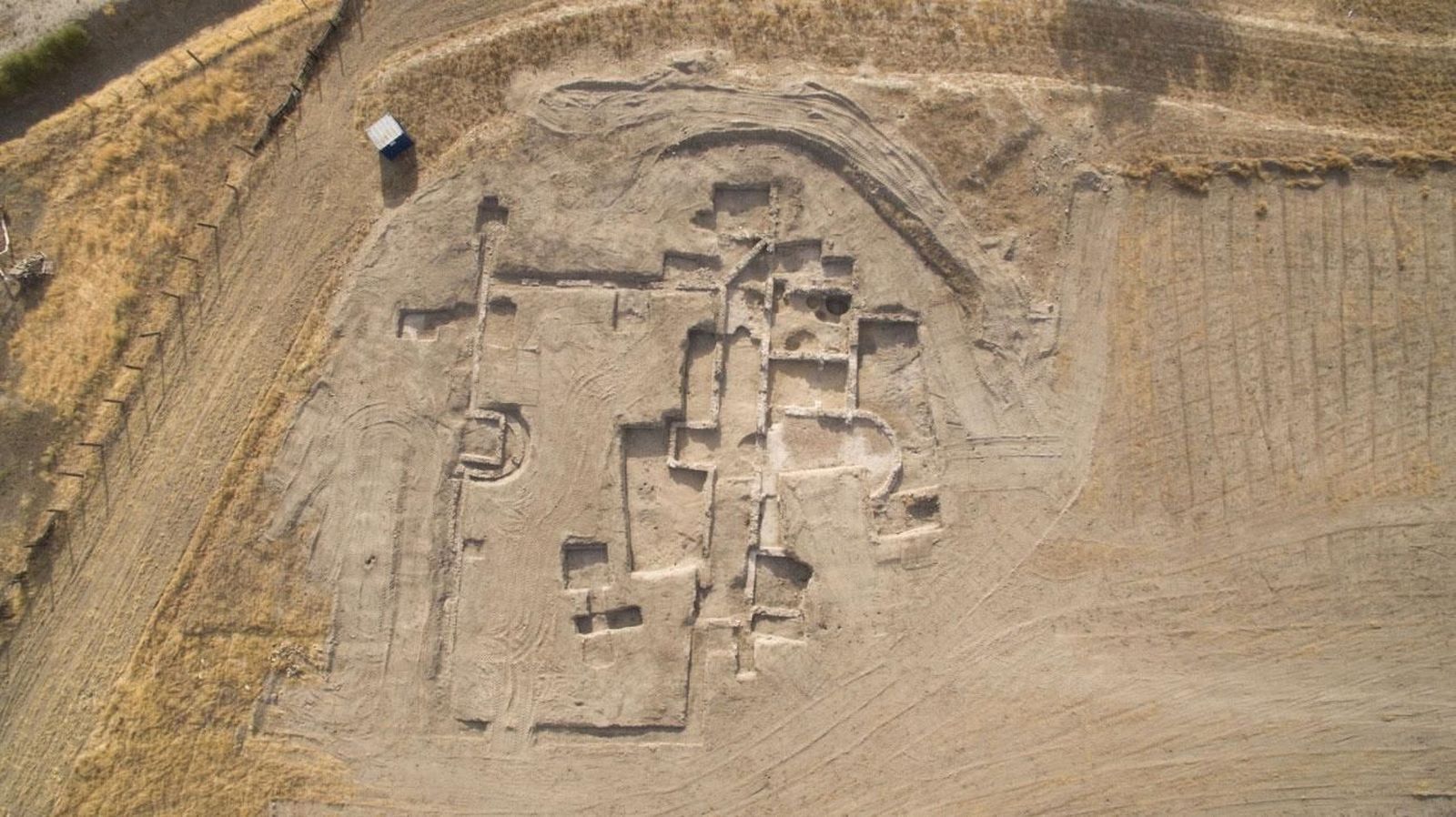 Vista aérea de la villa romana de 'La Torrecilla', en Getafe