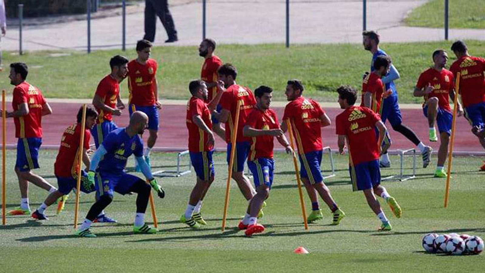 Entrenamiento de la selección española