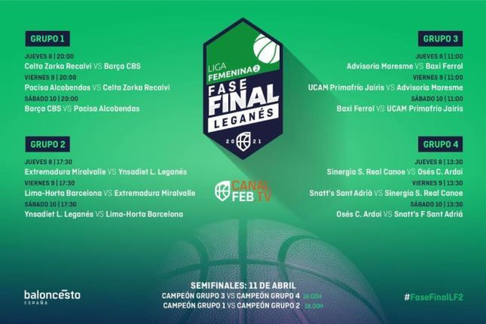 Cruces de la fase de ascenso a la Liga Femenina