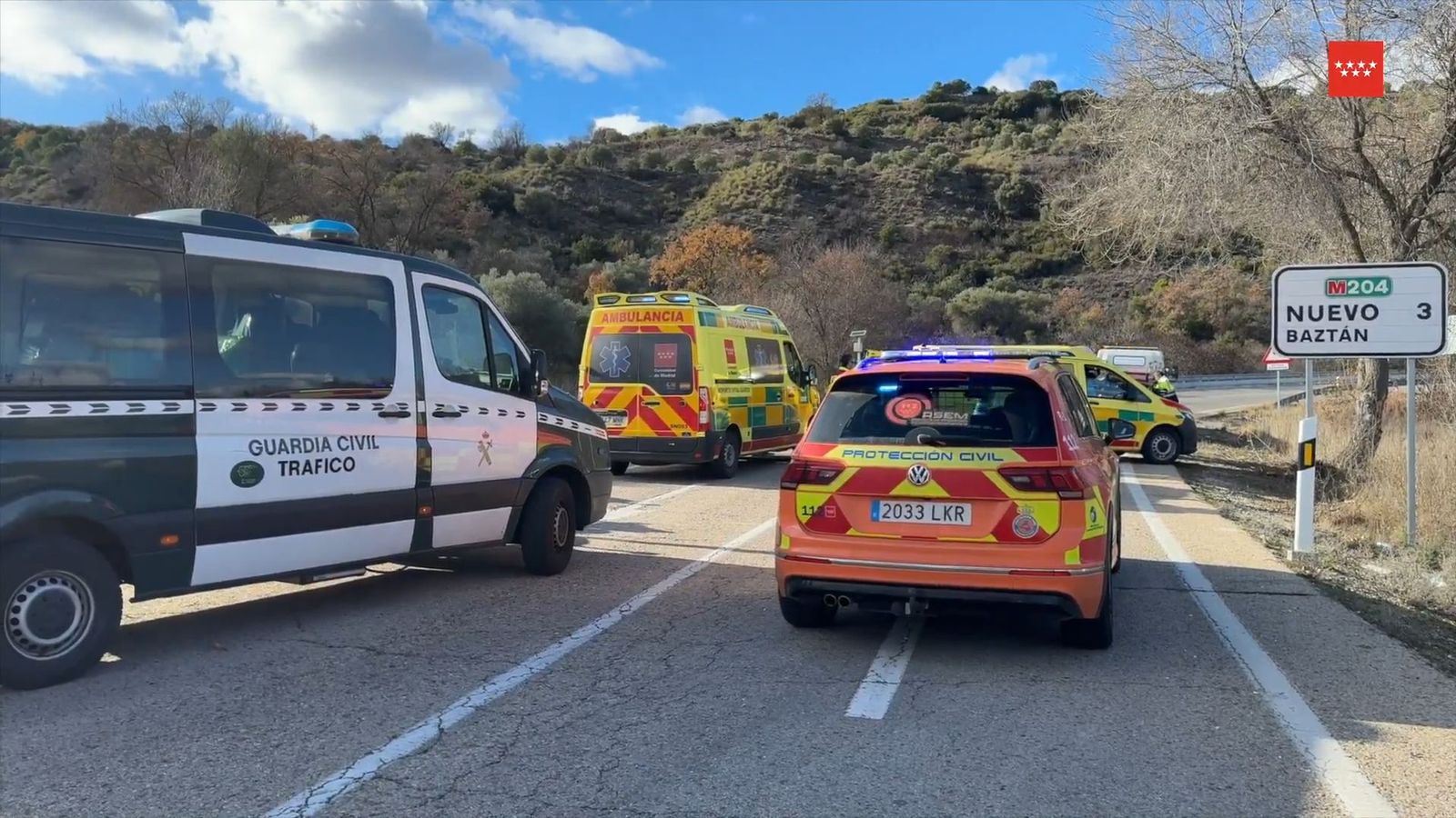 Accidente de moto en Villar del Olmo.