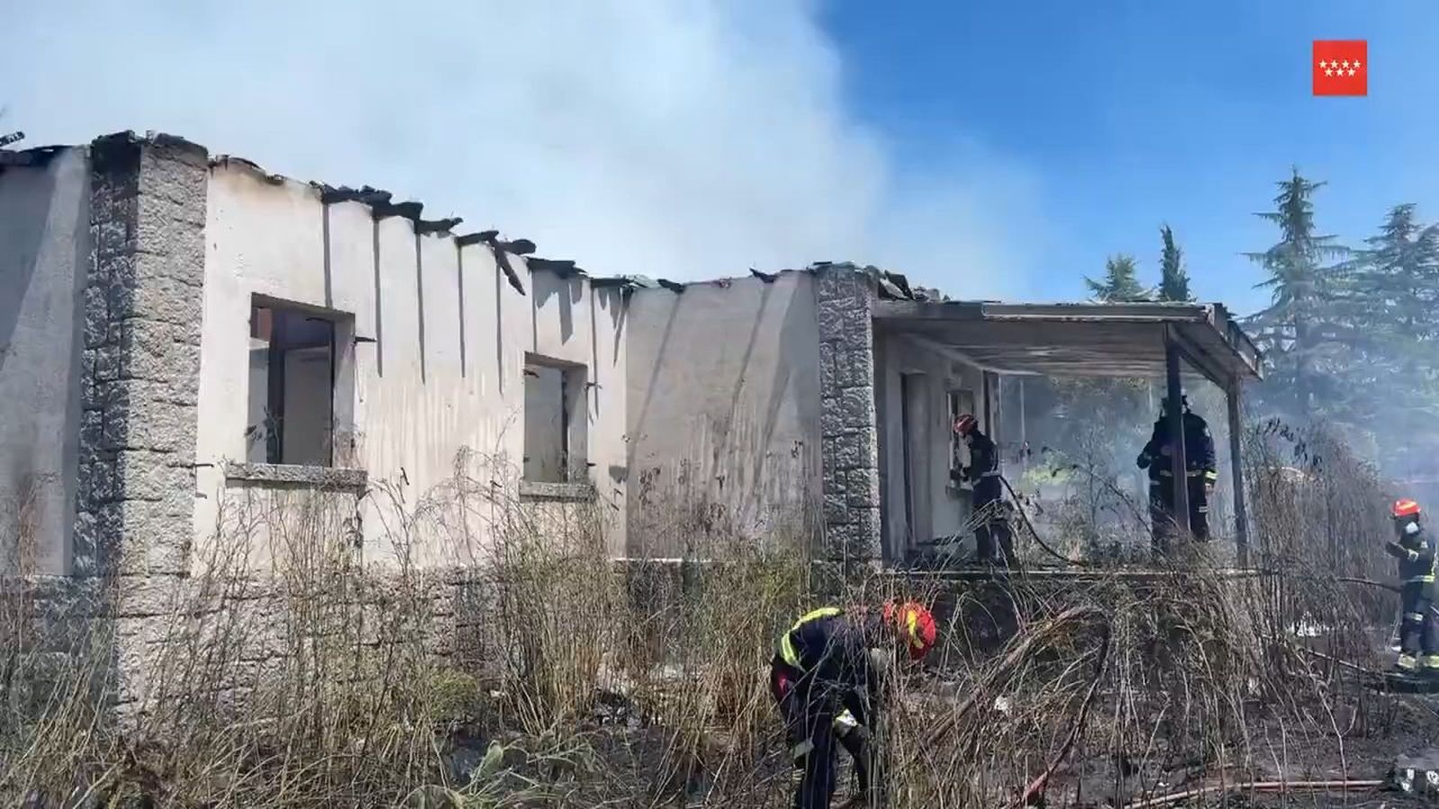 Incendio de pastos en Colmenarejo