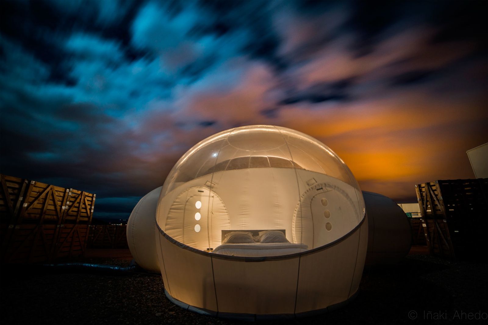 El hotel Aire de Bardenas propone una experiencia única de alojamiento en una burbuja