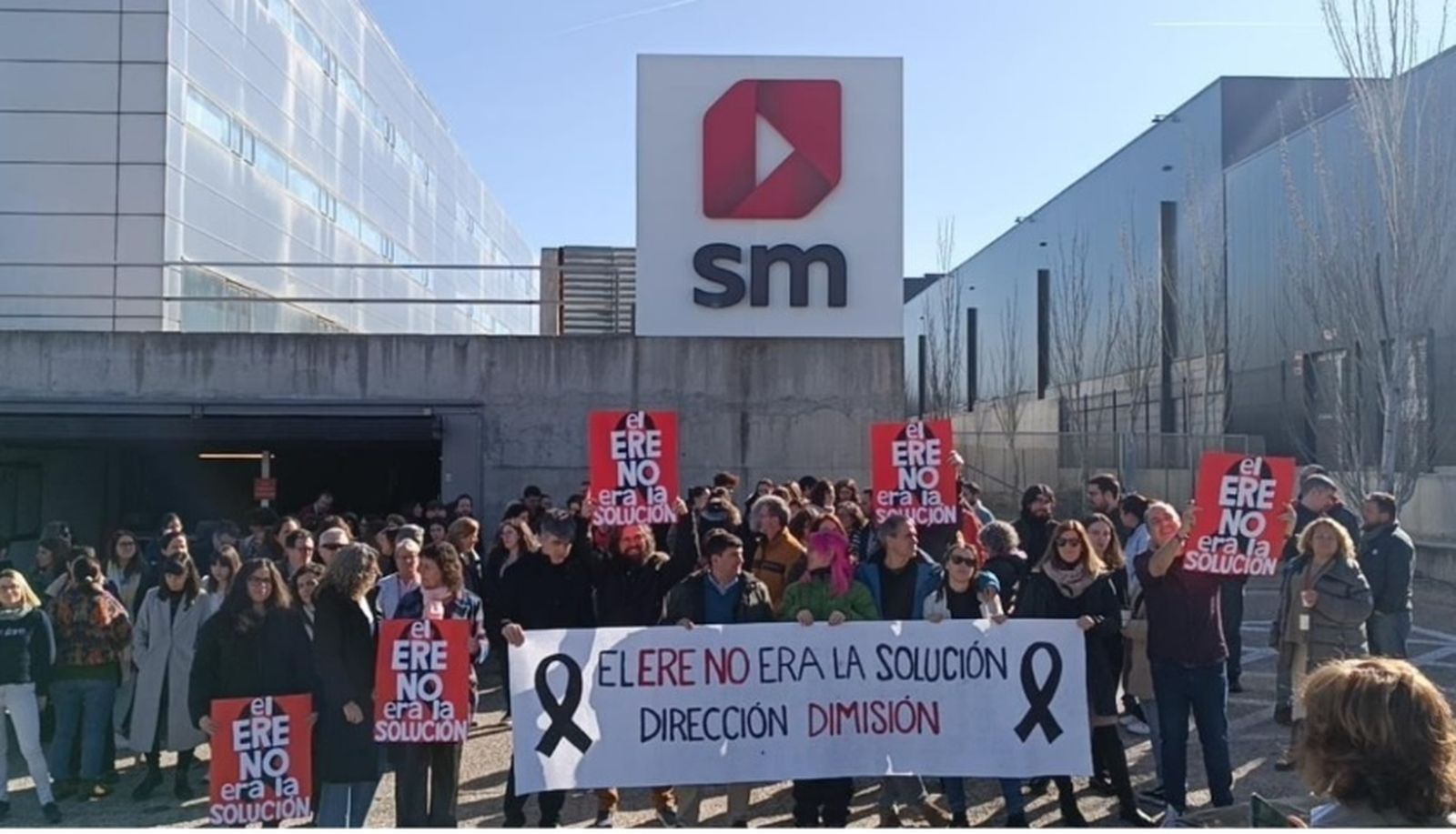 Protesta de los trabajadores de la editorial SM