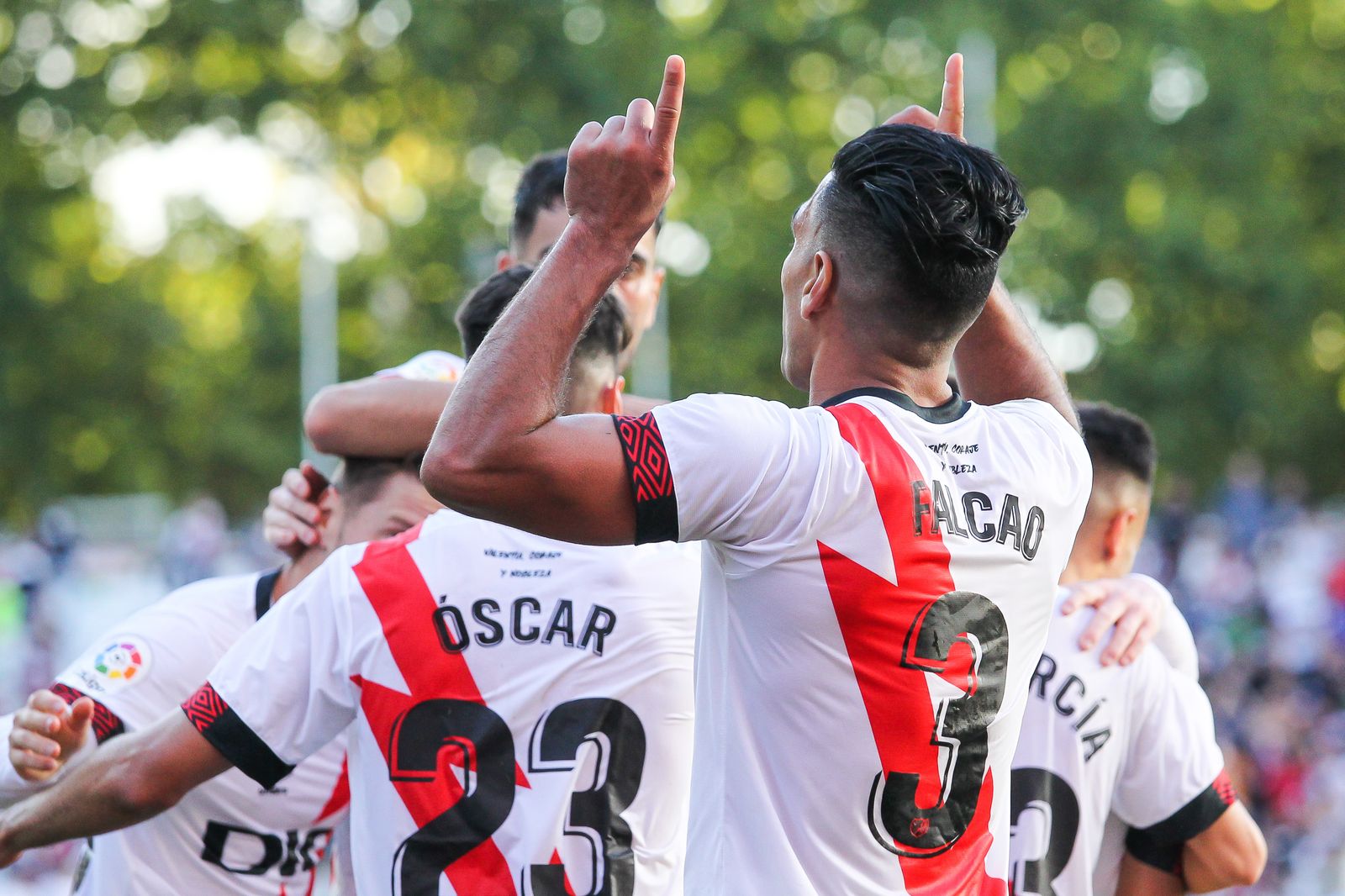 Falcao celebra su gol contra el Cádiz