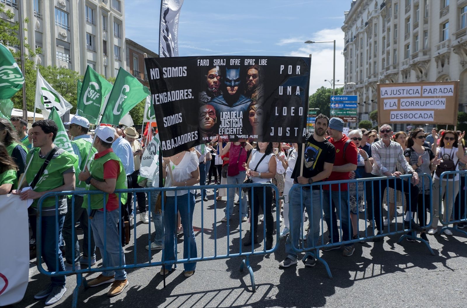Jueces y fiscales durante una manifestación el 9 de mayo de 2023