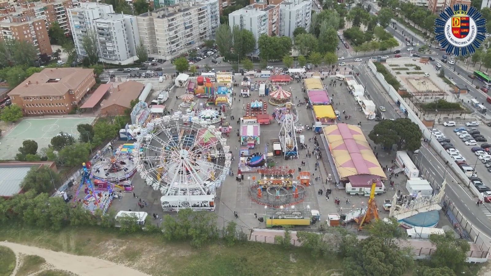 Los drones vigilan desde el aire las fiestas de Móstoles
