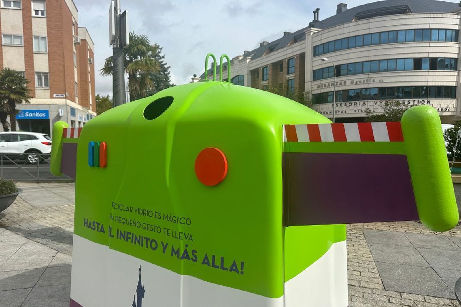 Contenedor de vidrio en Majadahonda