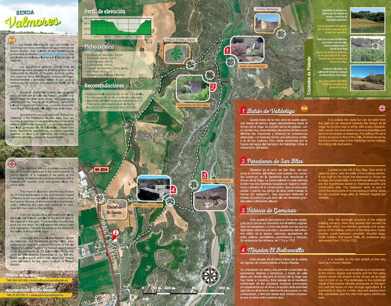 Plano de la Senda de Valmores