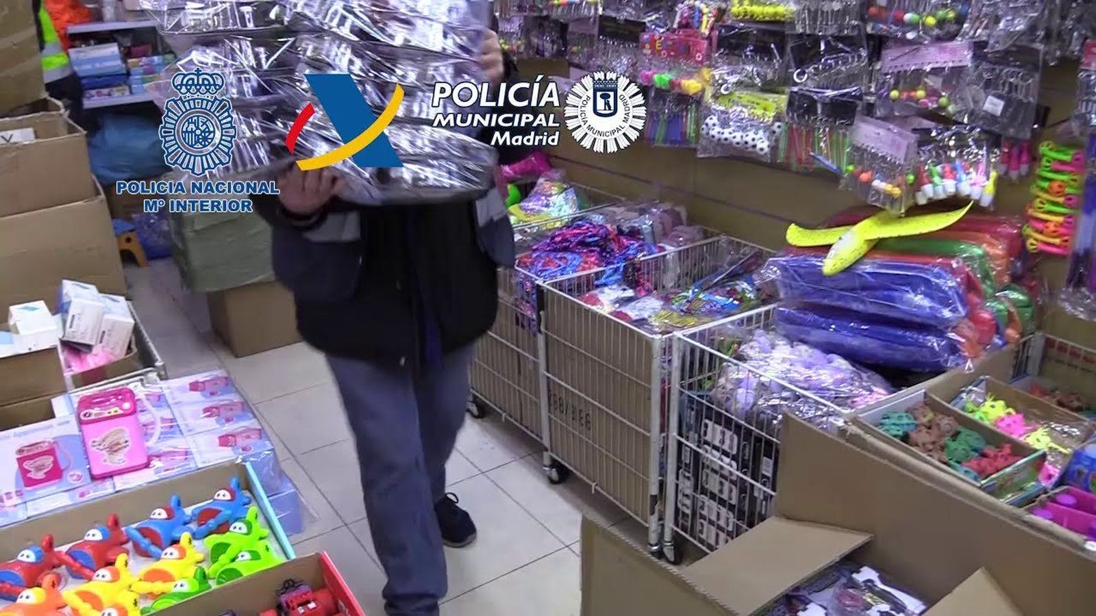 Doce detenidos en Madrid e incautados 1,3 millones de juguetes y 2,7 millones de productos sanitarios ilegales