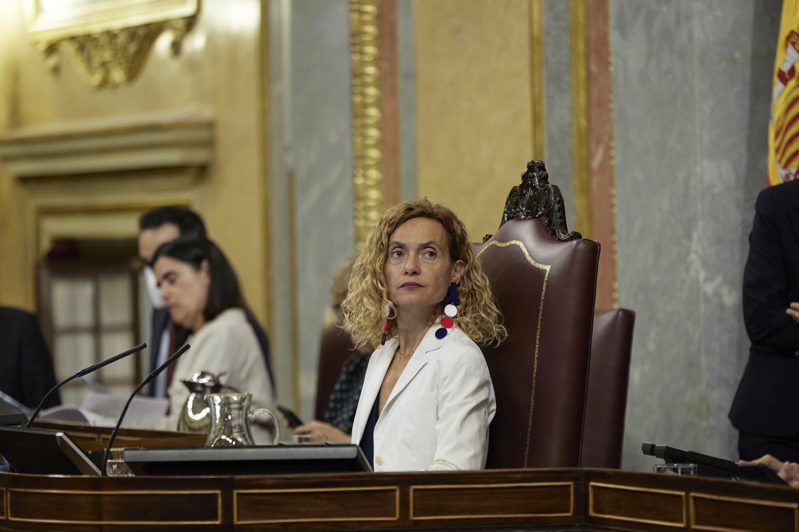 La presidenta del Congreso, Meritxell Batet, en una sesión plenaria, en el Congreso de los Diputados,